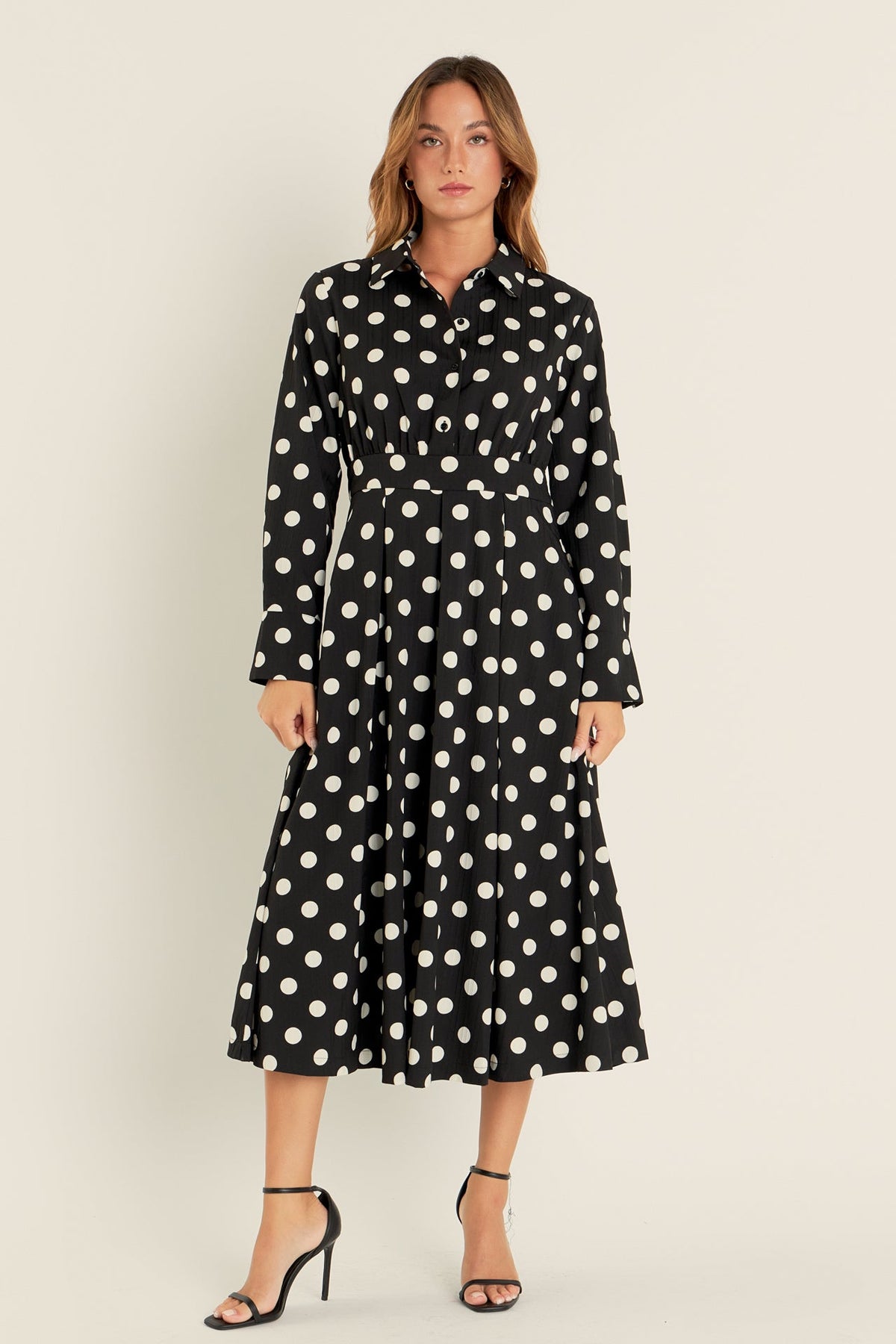 ENGLISH FACTORY - English Factory - Polka Dot Shirt Dress - DRESSES available at Objectrare