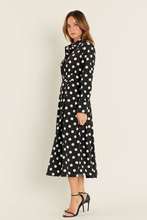 ENGLISH FACTORY - Polka Dot Shirt Dress - SHIRTS & BLOUSES available at Objectrare