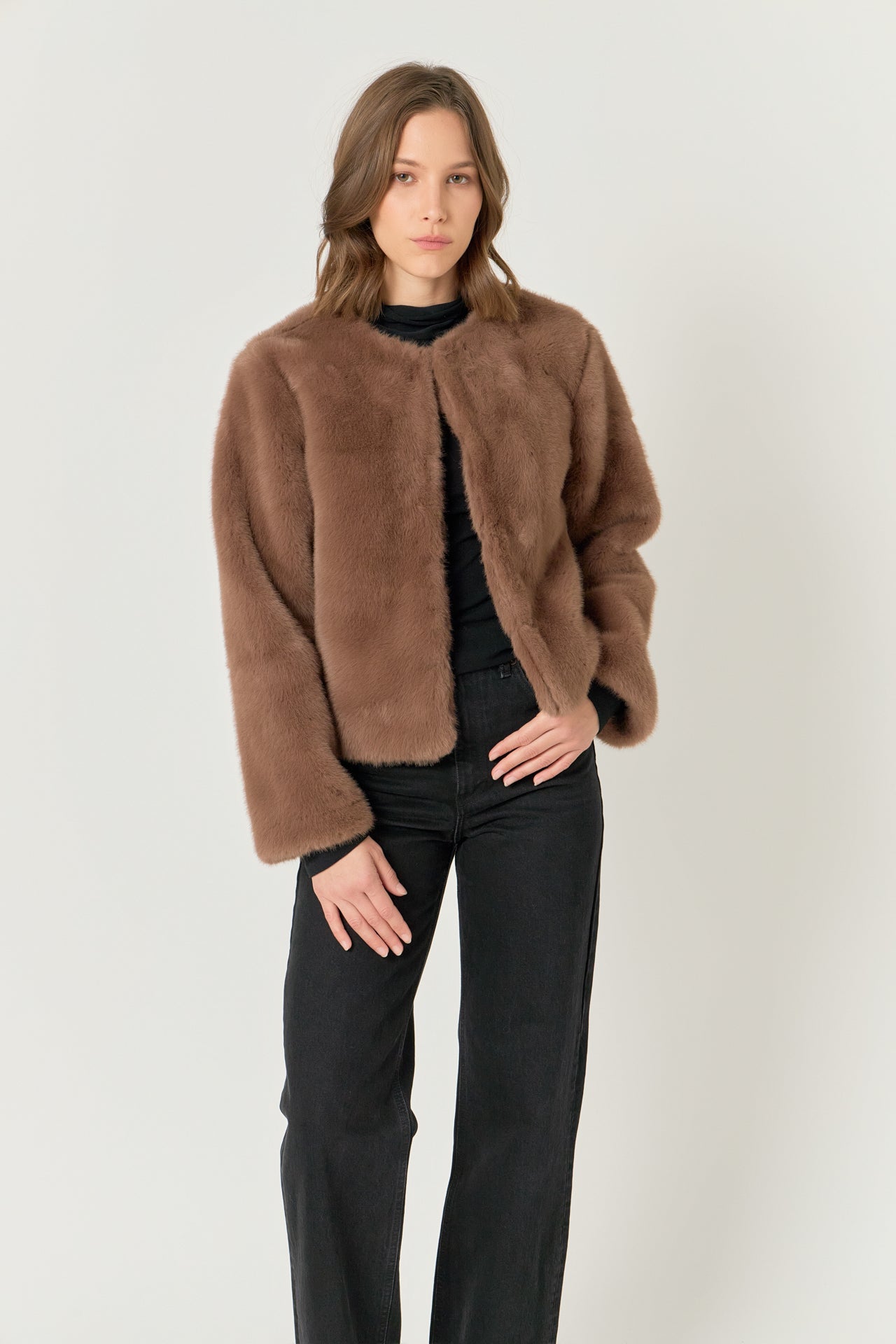 ENDLESS ROSE - Endless Rose - Faux Fur Lady Jacket - COATS available at Objectrare