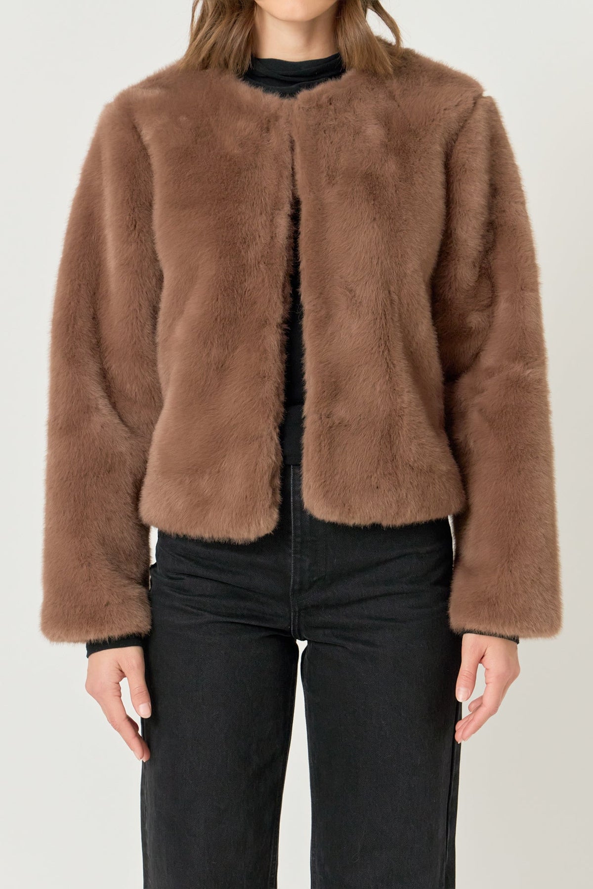 ENDLESS ROSE - Faux Fur Lady Jacket - COATS available at Objectrare