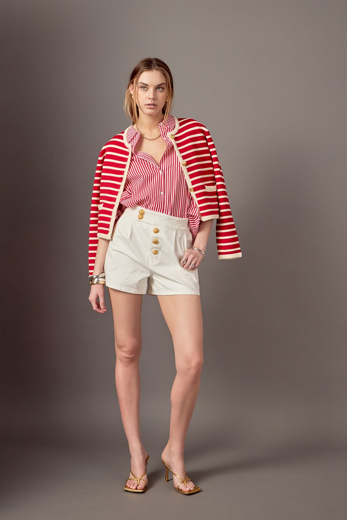 ENGLISH FACTORY - Harper Balloon Sleeve Striped Shirt - SHIRTS & BLOUSES available at Objectrare