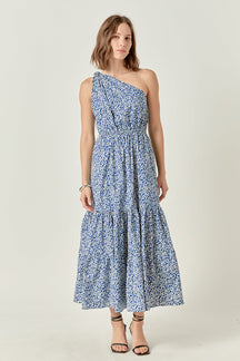 ENGLISH FACTORY - Print One Shoulder Maxi Dress - DRESSES available at Objectrare