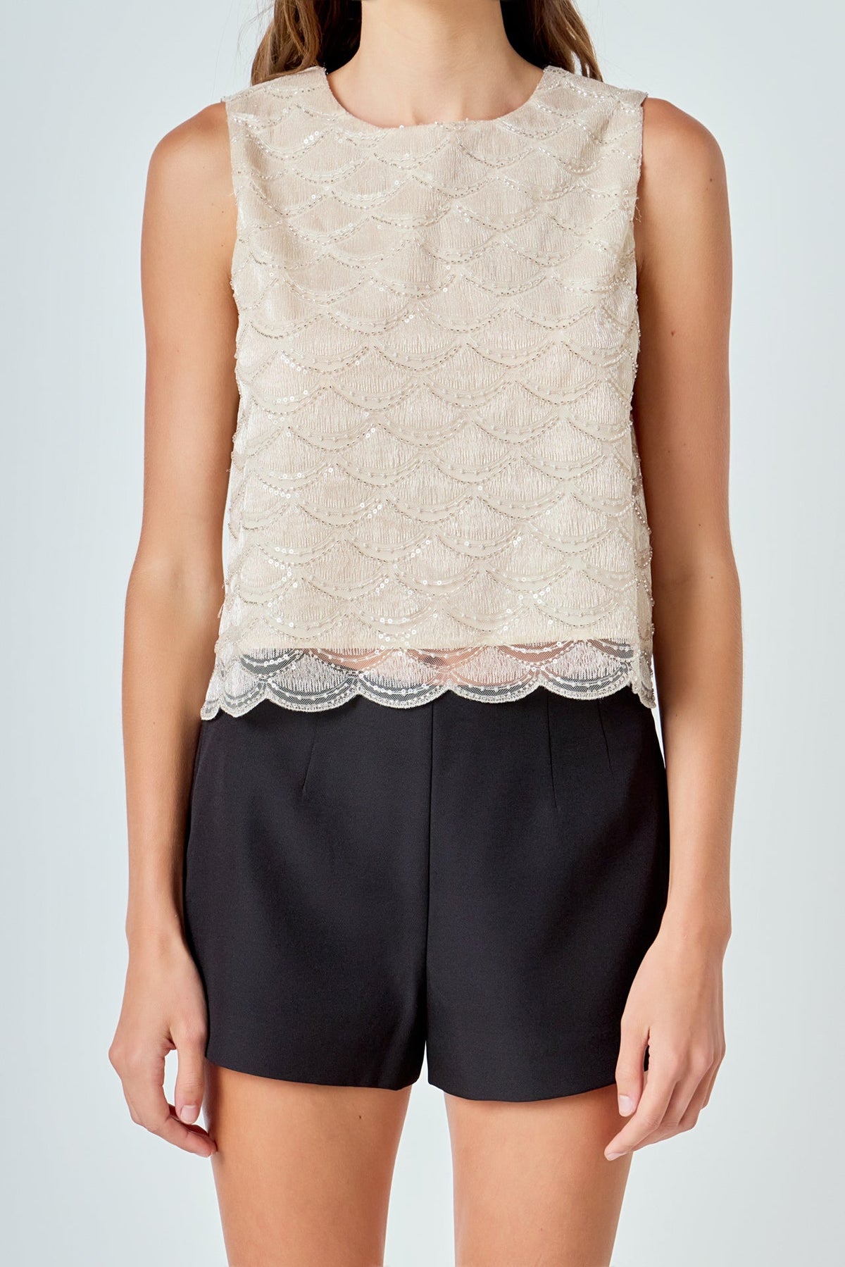ENDLESS ROSE - Sequins Embellished Top - TOPS available at Objectrare