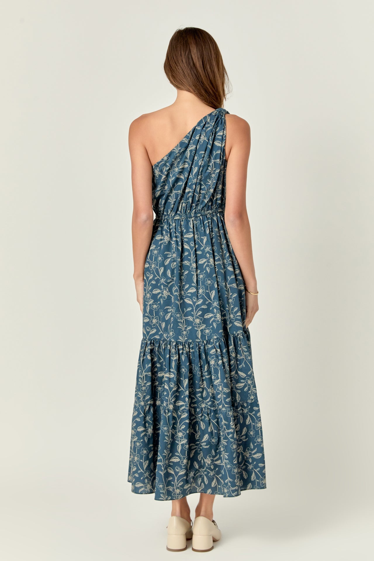 ENGLISH FACTORY - English Factory - Floral Print One Shoulder Maxi Dress - DRESSES available at Objectrare