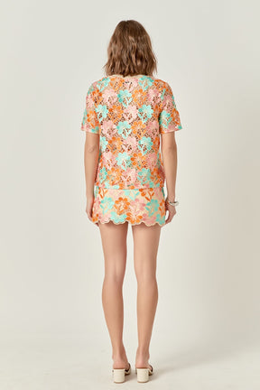 ENDLESS ROSE - Floral Short Sleeve Top - TOPS available at Objectrare