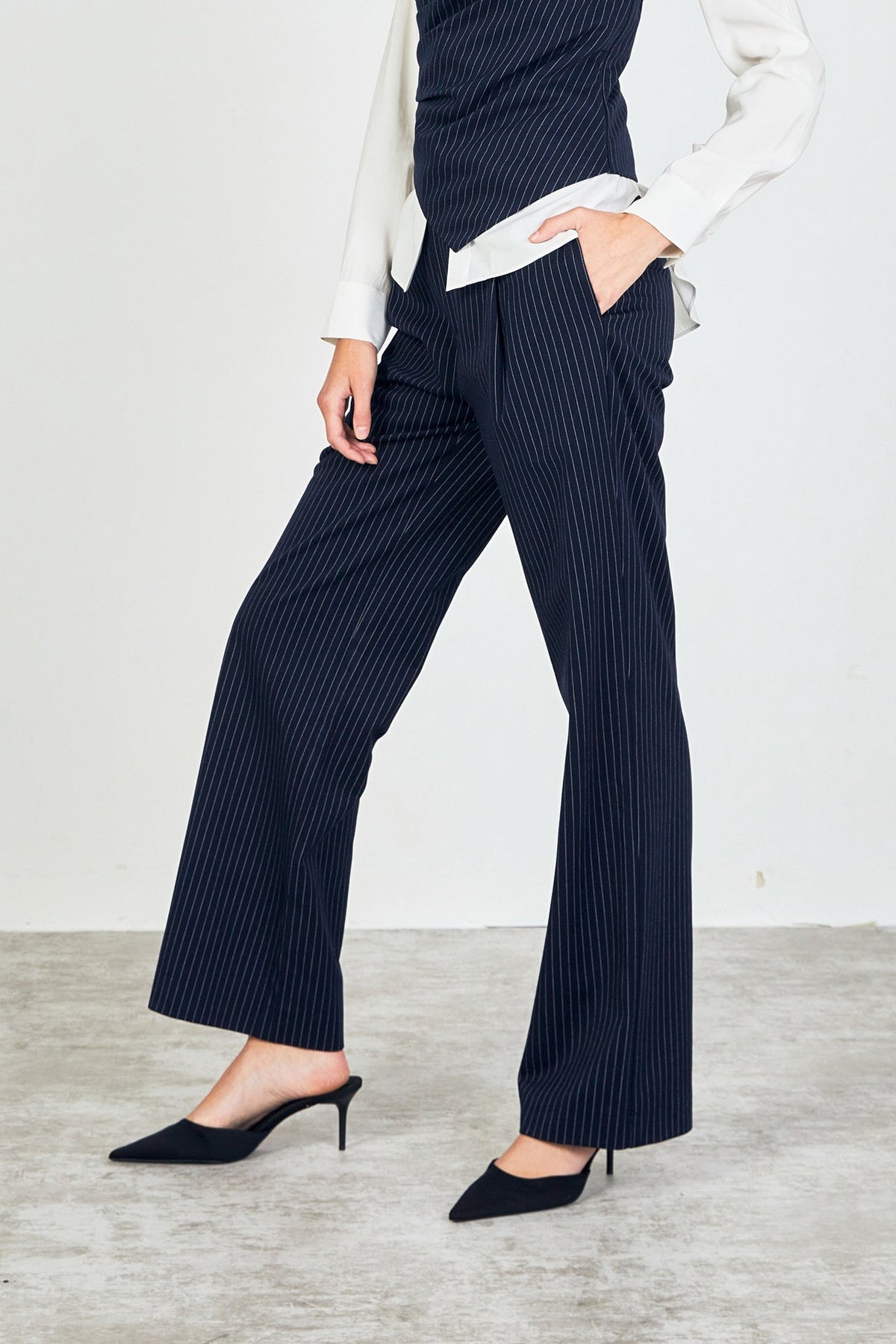 ENDLESS ROSE - High Waisted Wide Trousers - BOTTOMS available at Objectrare