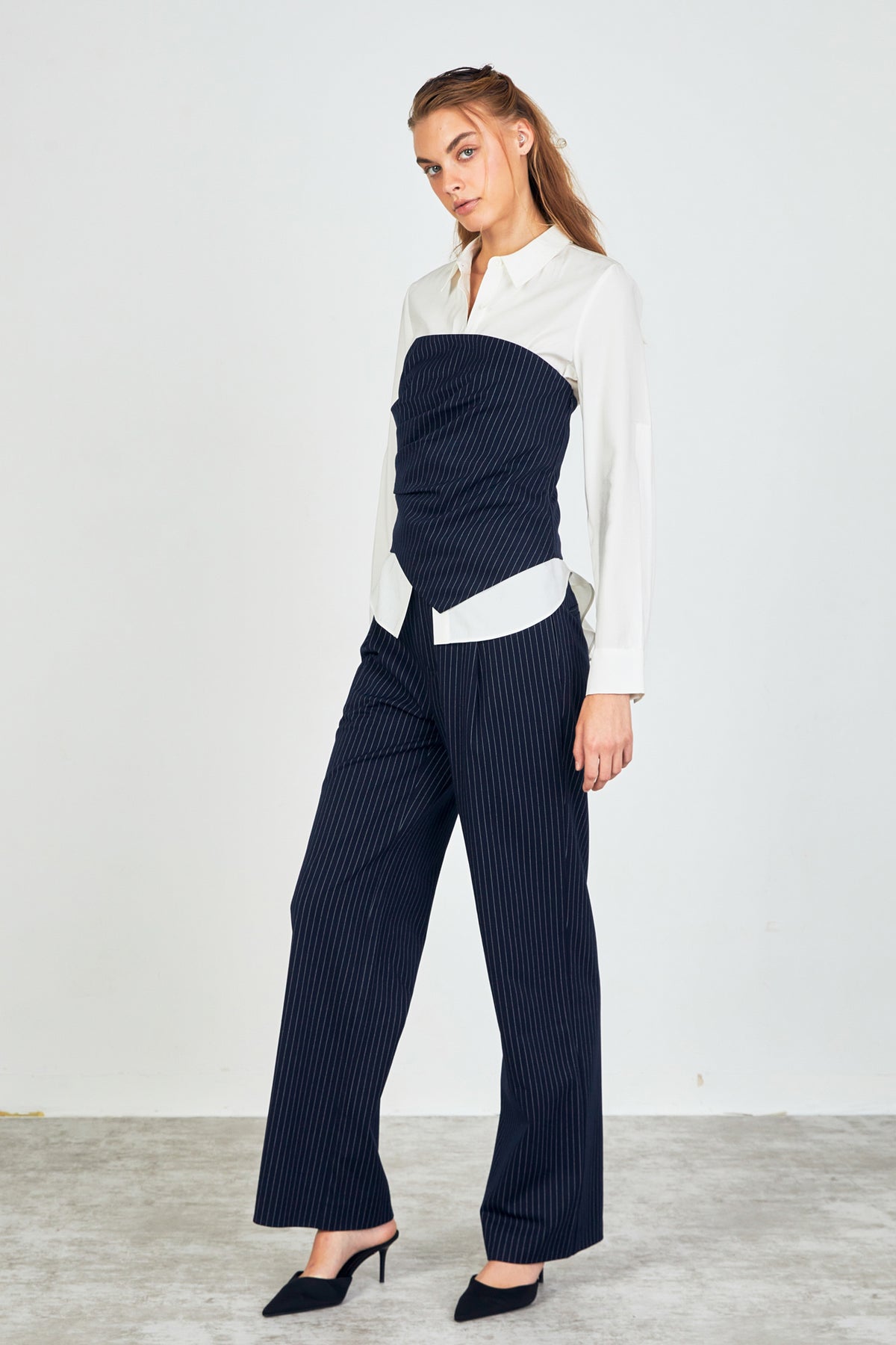 High Waisted Wide Trousers