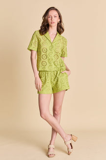ENGLISH FACTORY - Embroidered Cotton Camp Shirt - BLOUSES available at Objectrare