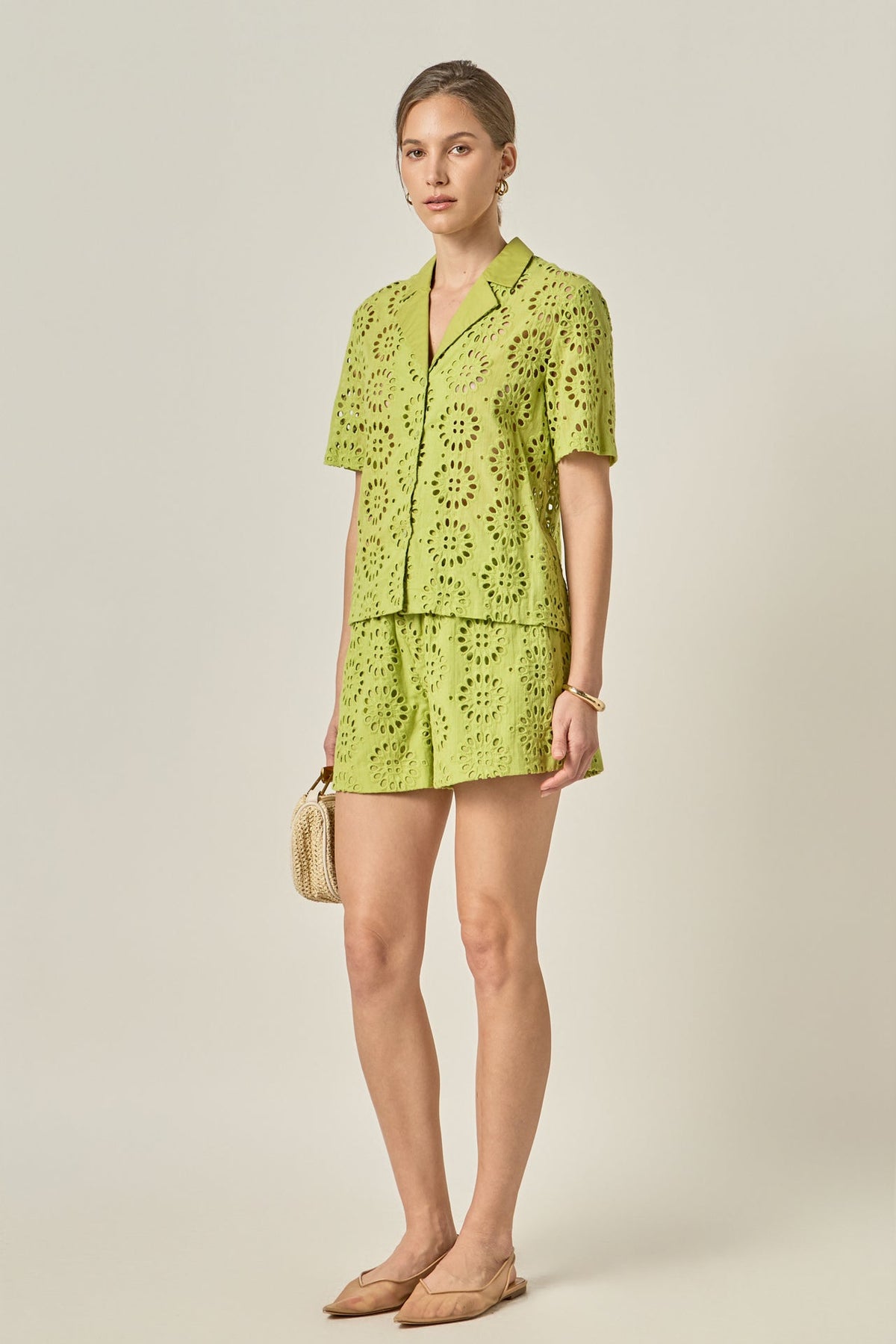 ENGLISH FACTORY - Embroidered Cotton Shorts - SHORTS available at Objectrare