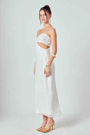 ENDLESS ROSE - Emma Sequin Cut Out Midi Dress - DRESSES available at Objectrare