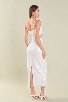 ENDLESS ROSE - Emma Sequin Cut Out Midi Dress - DRESSES available at Objectrare