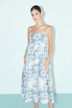 ENGLISH FACTORY - Floral Embroidery Sleeveless Midi Dress - DRESSES available at Objectrare