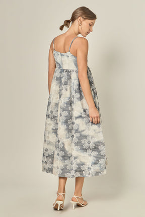 ENGLISH FACTORY - Floral Embroidery Sleeveless Midi Dress - DRESSES available at Objectrare