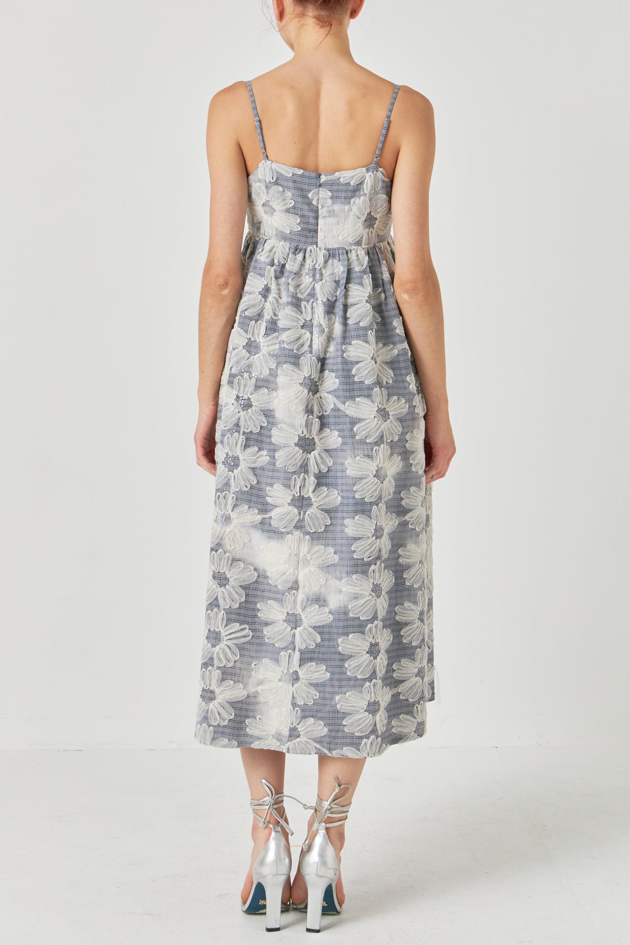 ENGLISH FACTORY - Floral Embroidery Sleeveless Midi Dress - DRESSES available at Objectrare