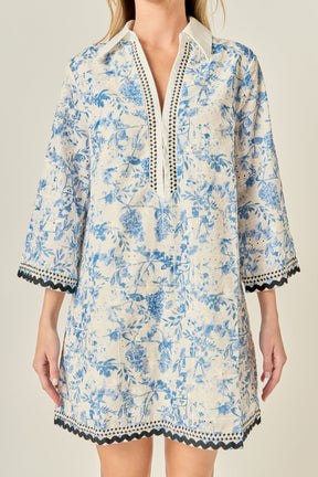 ENGLISH FACTORY - Floral Embroidery Mini Dress - DRESSES available at Objectrare