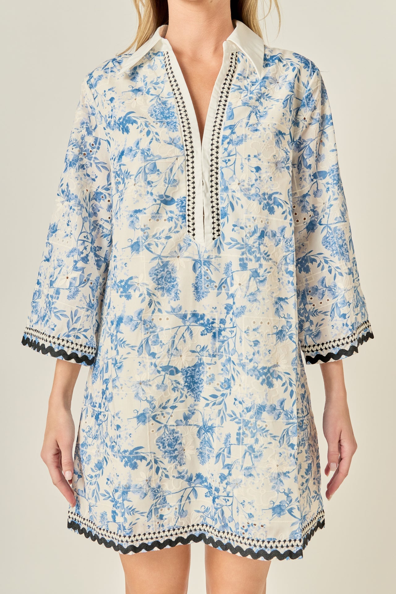 ENGLISH FACTORY - Floral Embroidery Mini Dress - DRESSES available at Objectrare