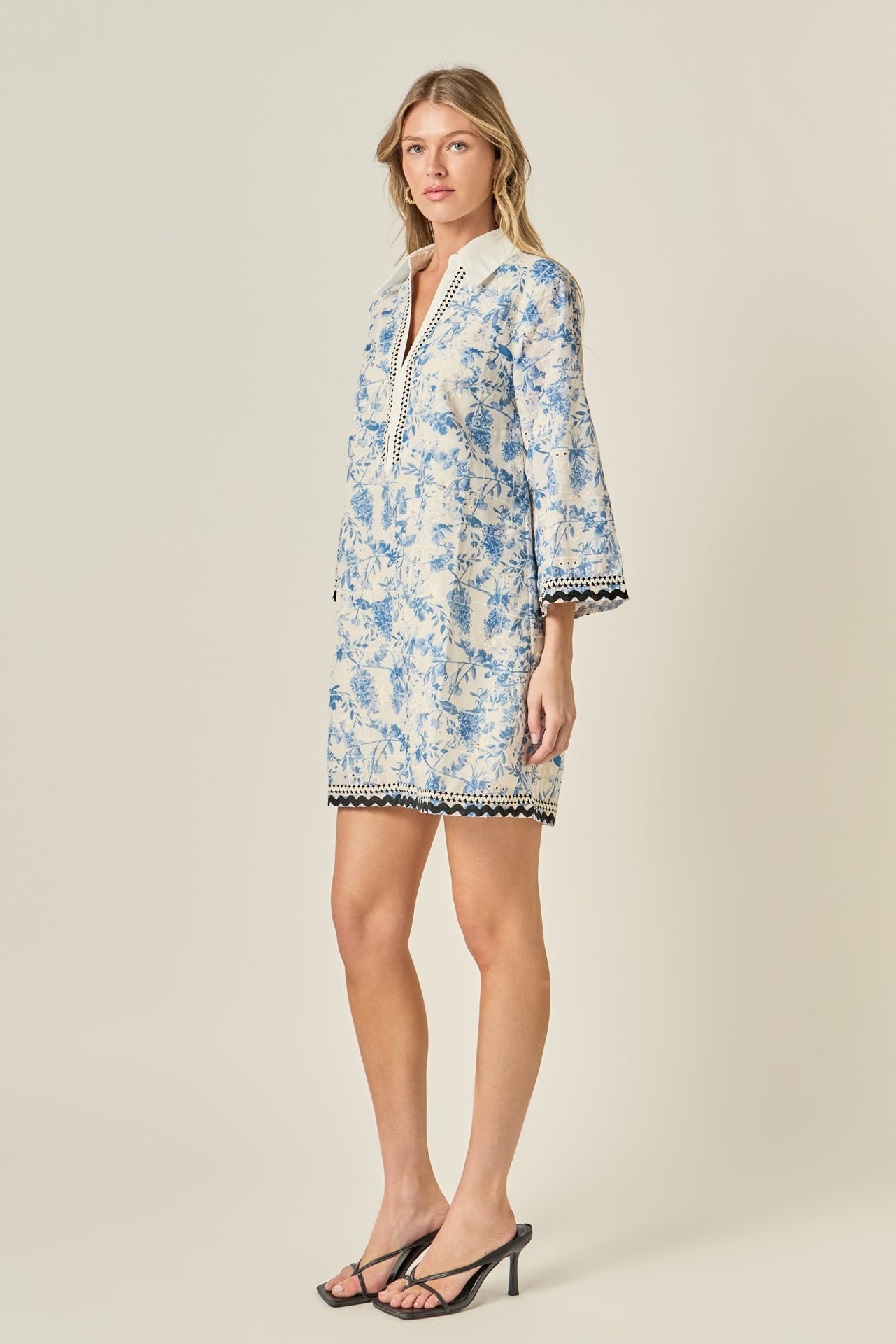 ENGLISH FACTORY - Floral Embroidery Mini Dress - DRESSES available at Objectrare