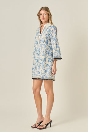 ENGLISH FACTORY - Floral Embroidery Mini Dress - DRESSES available at Objectrare