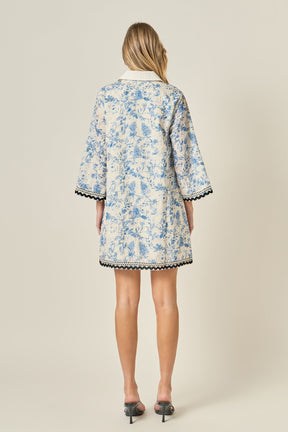 ENGLISH FACTORY - Floral Embroidery Mini Dress - DRESSES available at Objectrare