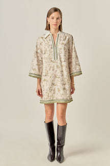 ENGLISH FACTORY - Floral Embroidery Mini Dress - DRESSES available at Objectrare