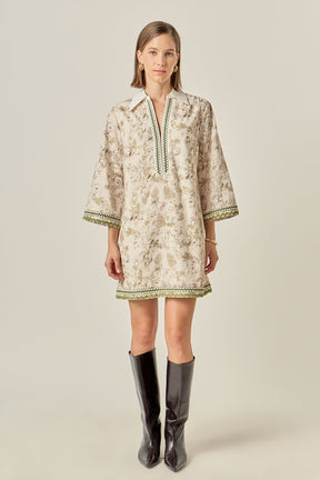 ENGLISH FACTORY - Floral Embroidery Mini Dress - DRESSES available at Objectrare