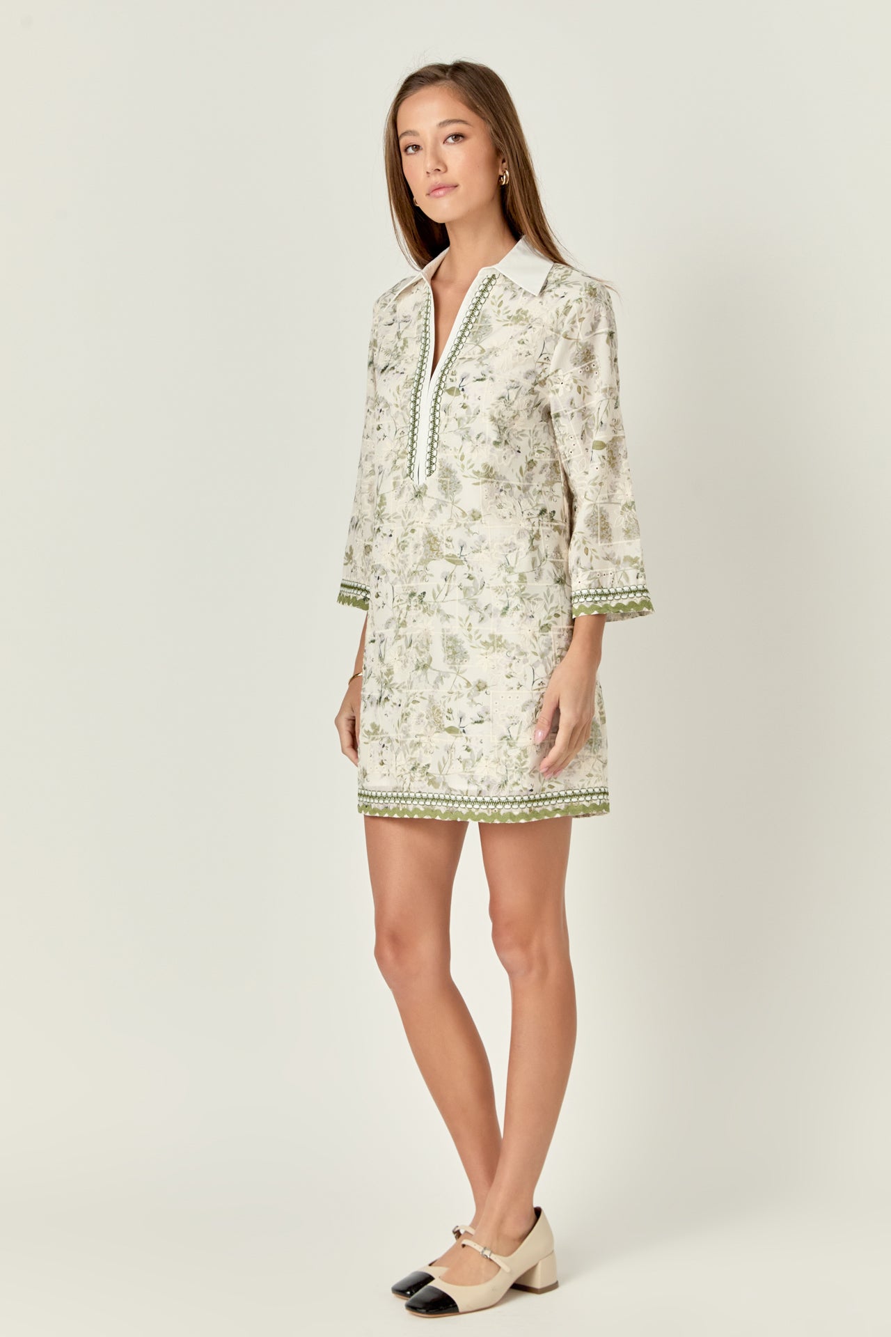 ENGLISH FACTORY - English Factory - Floral Embroidery Mini Dress - DRESSES available at Objectrare