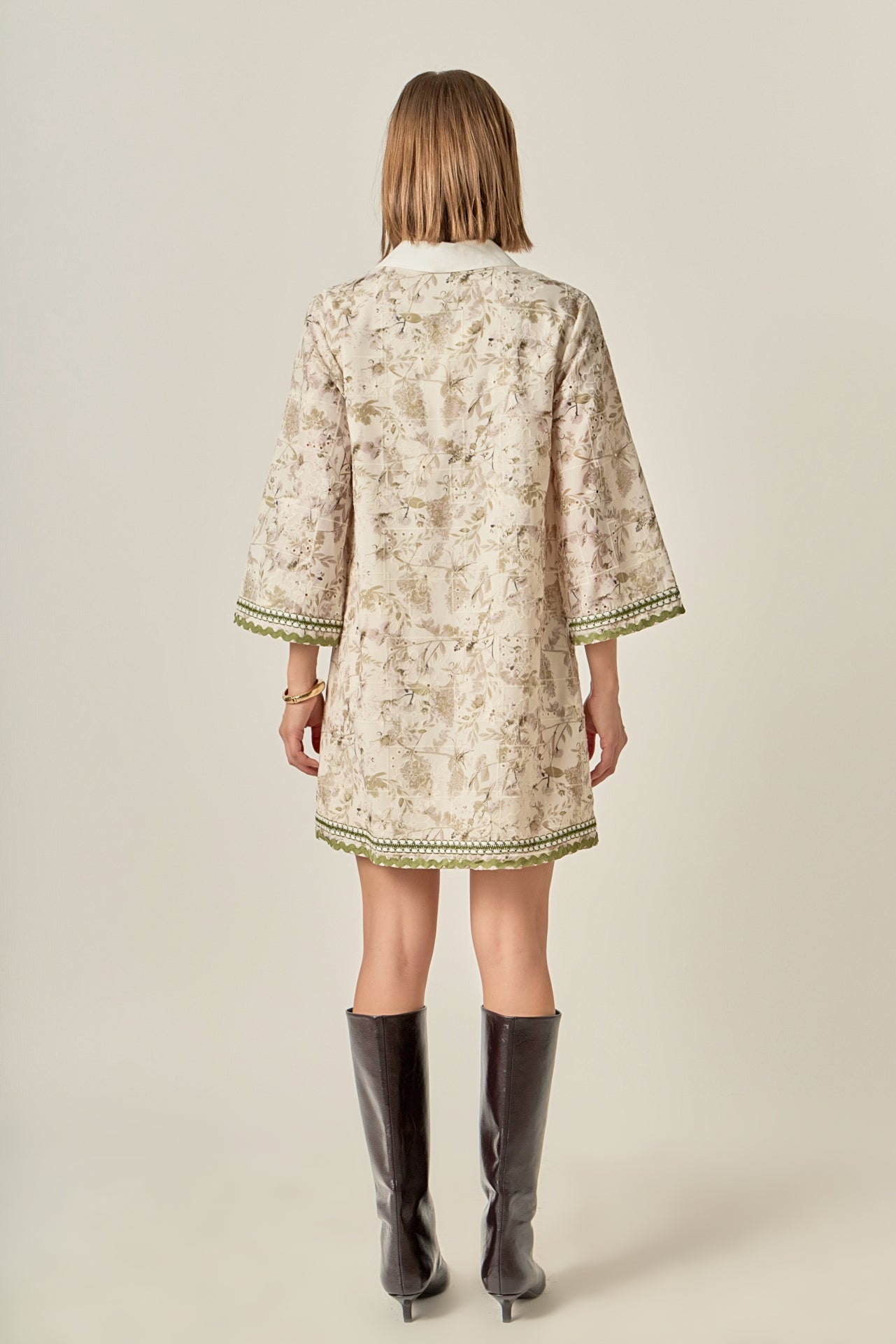 Floral Embroidery Mini Dress Floral Embroidery Mini Dress