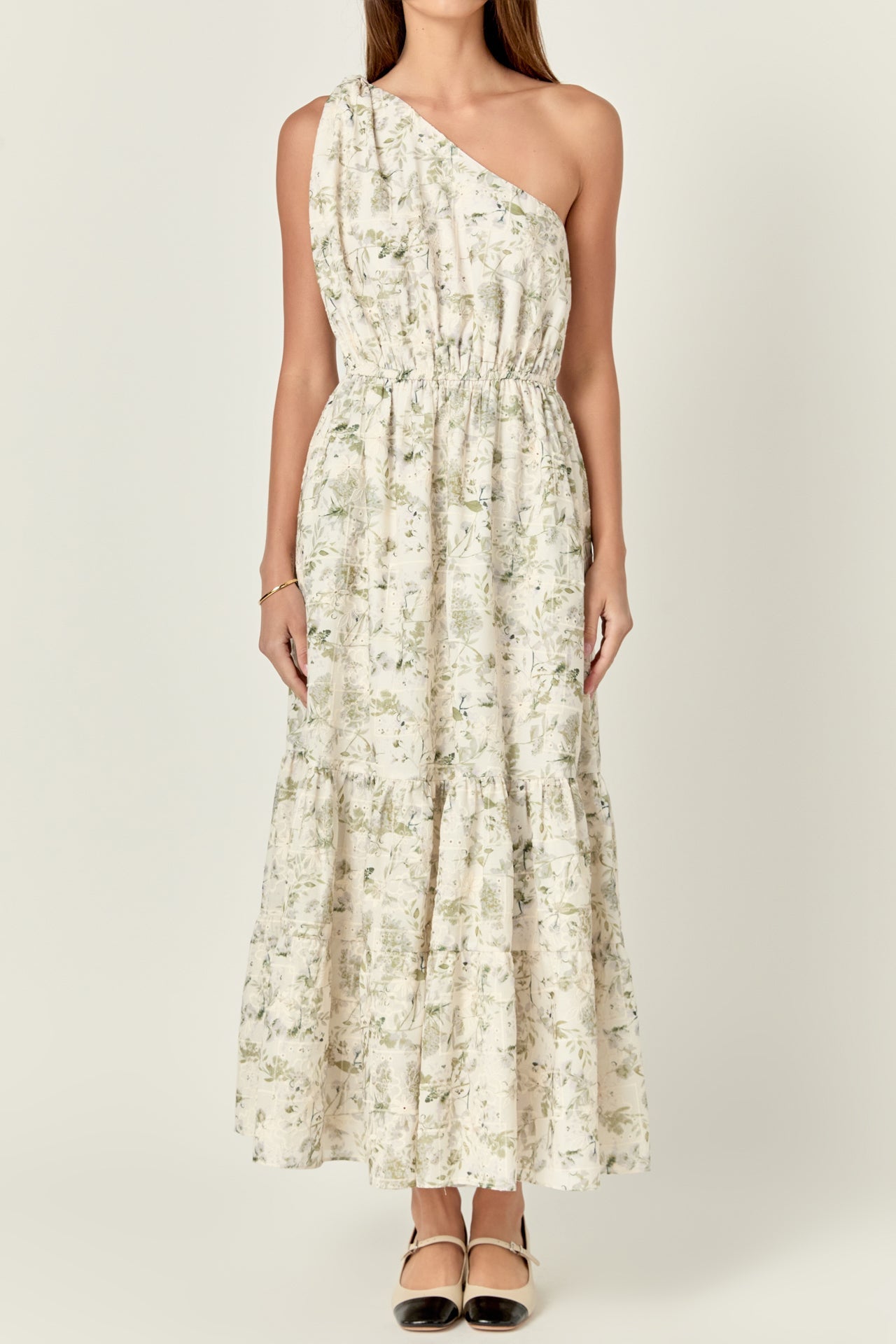 ENGLISH FACTORY - English Factory - Floral Embroidery One Shoulder Maxi Dress - DRESSES available at Objectrare