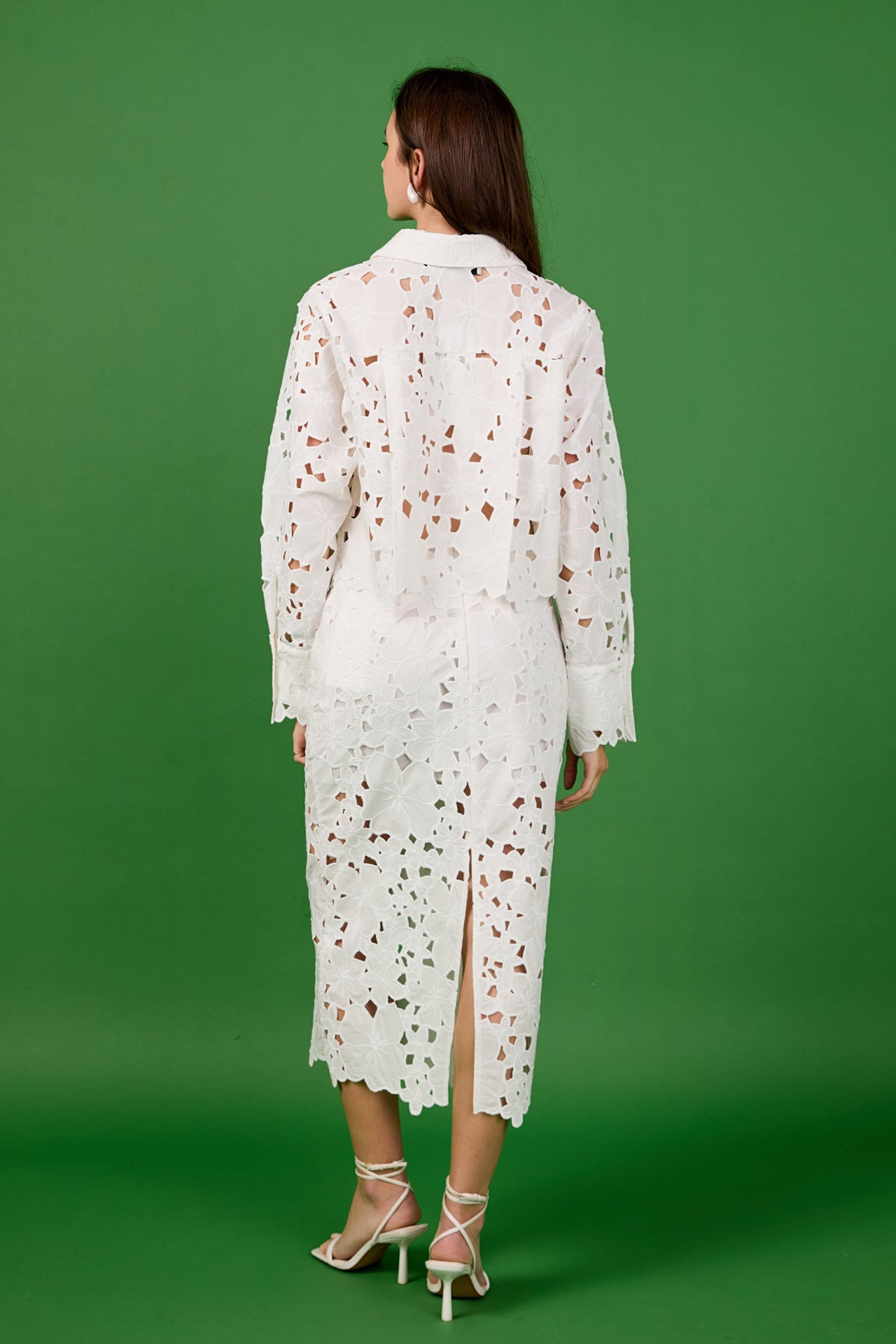ENDLESS ROSE - Lace Button-Up Top - TOPS available at Objectrare