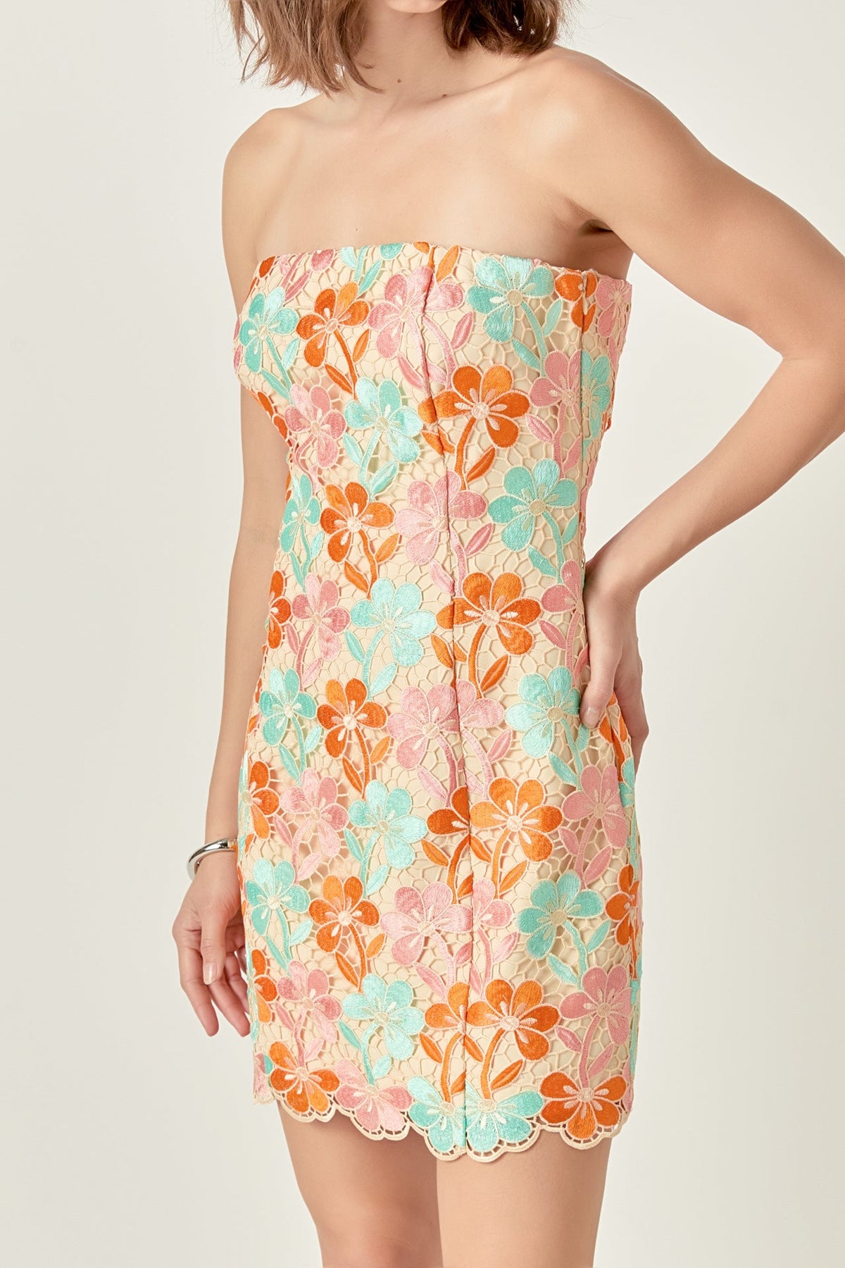 ENDLESS ROSE - Rhinestone Lace Dress - DRESSES available at Objectrare