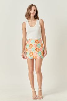 ENDLESS ROSE - Rhinestone Lace Skirt - SKIRTS available at Objectrare