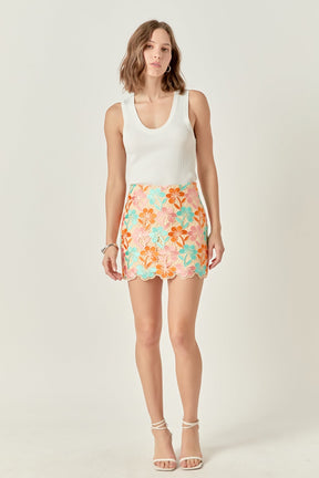 ENDLESS ROSE - Rhinestone Lace Skirt - SKIRTS available at Objectrare