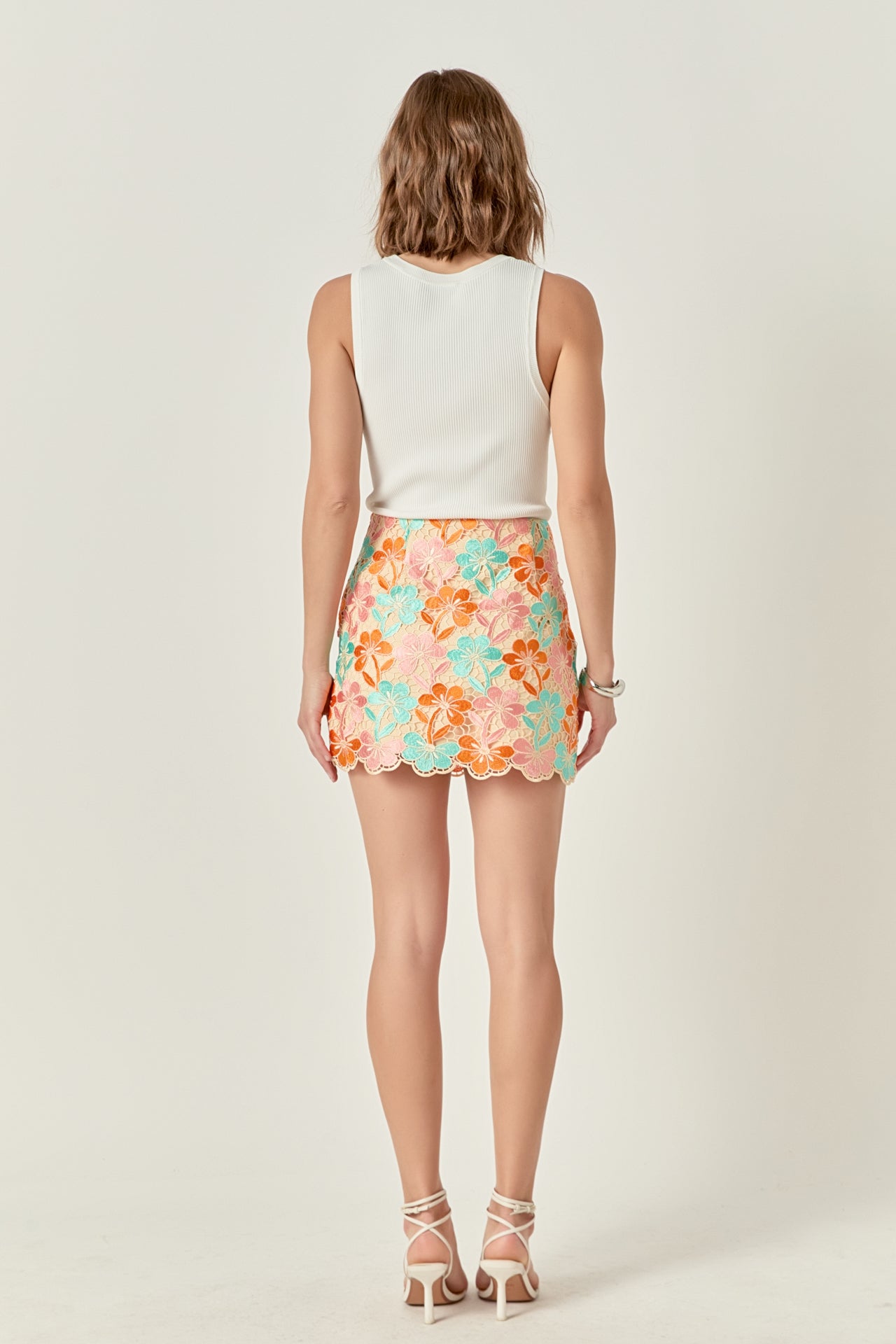 ENDLESS ROSE - Rhinestone Lace Skirt - SKIRTS available at Objectrare