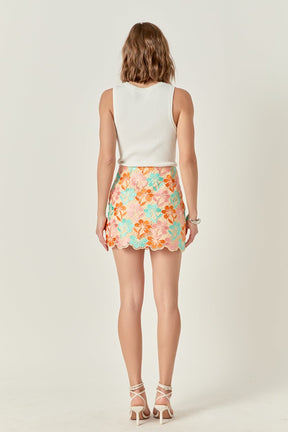 ENDLESS ROSE - Rhinestone Lace Skirt - SKIRTS available at Objectrare