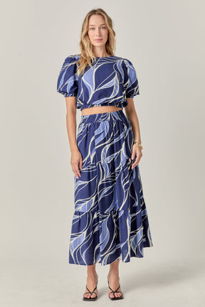 ENGLISH FACTORY - Printed Maxi Skirt - SKIRTS available at Objectrare