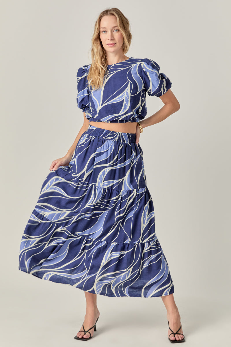 Printed Maxi Skirt