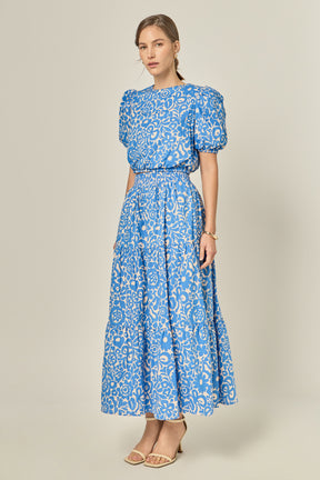 ENGLISH FACTORY - Printed Maxi Skirt - SKIRTS available at Objectrare