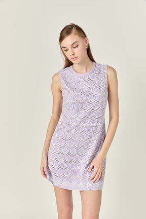 Marina Crochet Lace Mini Dress