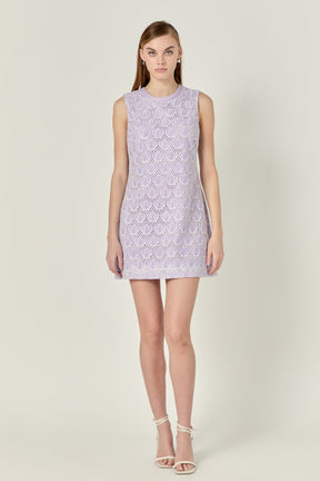 Marina Crochet Lace Mini Dress