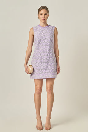 ENGLISH FACTORY - Marina Crochet Lace Mini Dress - DRESSES available at Objectrare