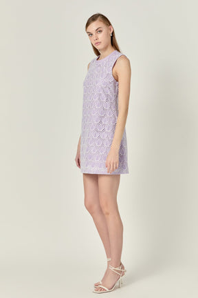 Marina Crochet Lace Mini Dress