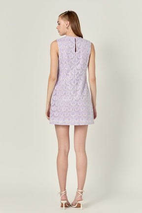 Marina Crochet Lace Mini Dress