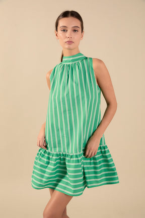 ENGLISH FACTORY - Stripe halter mini dress - DRESSES available at Objectrare