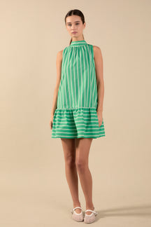 ENGLISH FACTORY - Stripe halter mini dress - DRESSES available at Objectrare