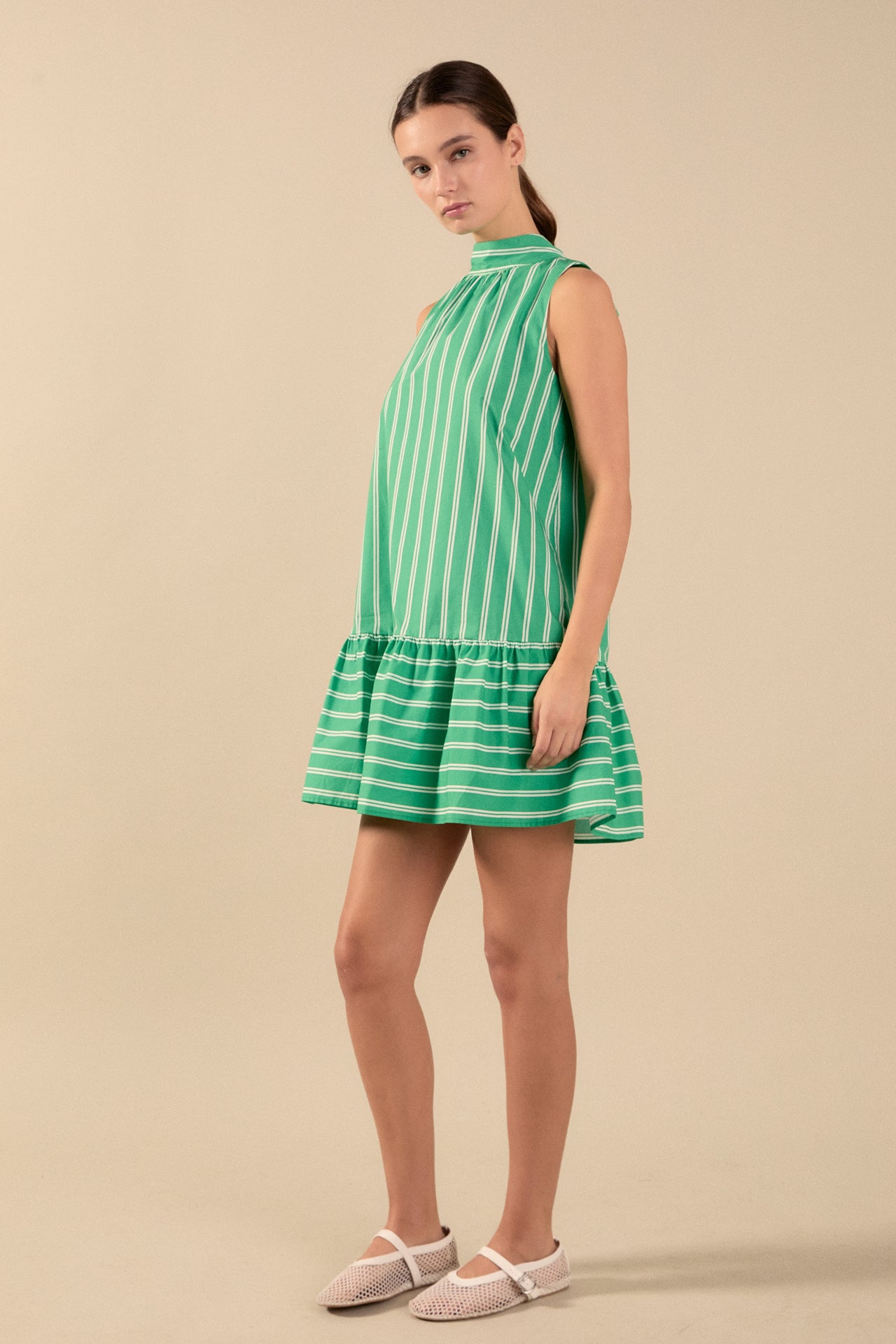 ENGLISH FACTORY - Stripe halter mini dress - DRESSES available at Objectrare