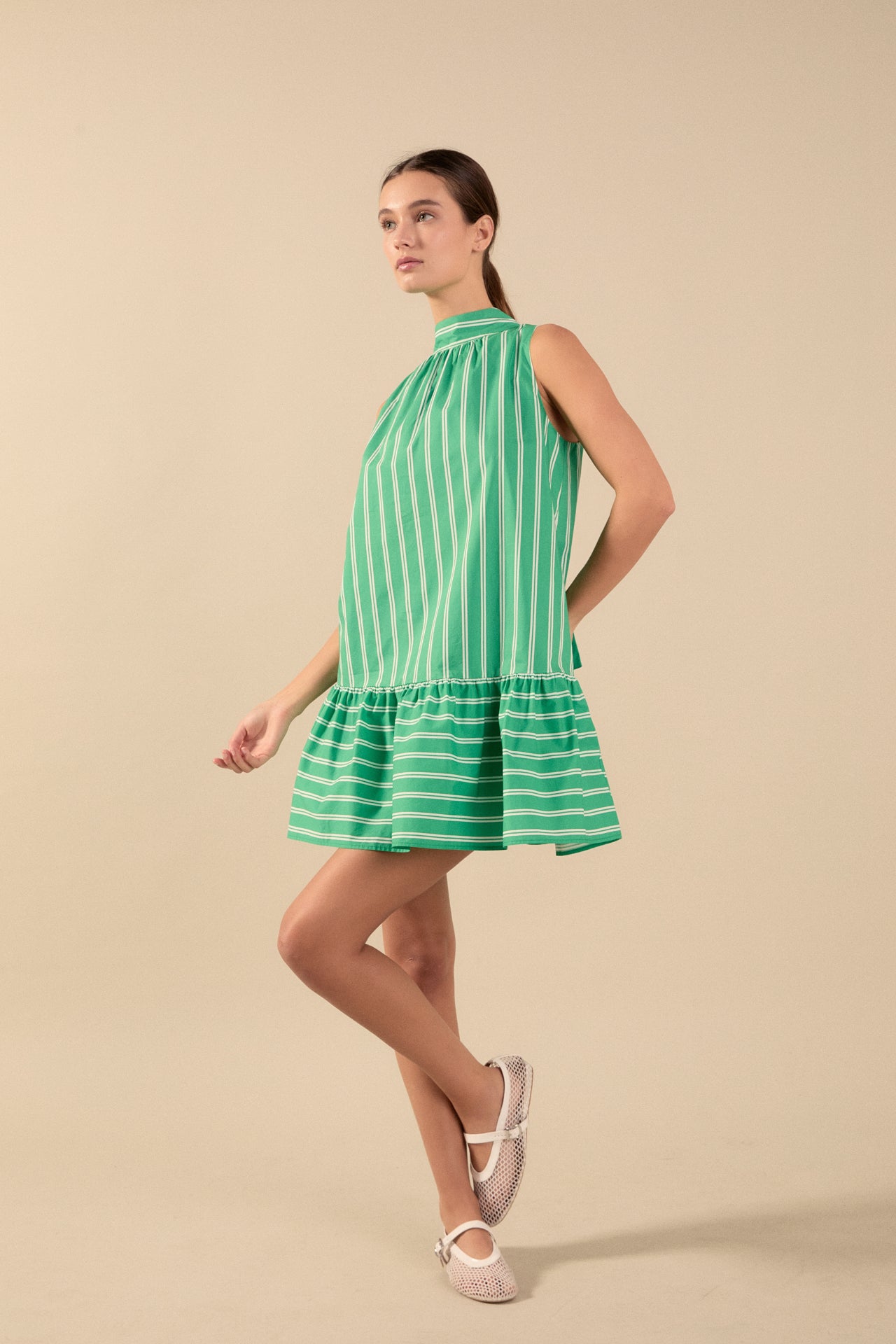 ENGLISH FACTORY - Stripe halter mini dress - DRESSES available at Objectrare