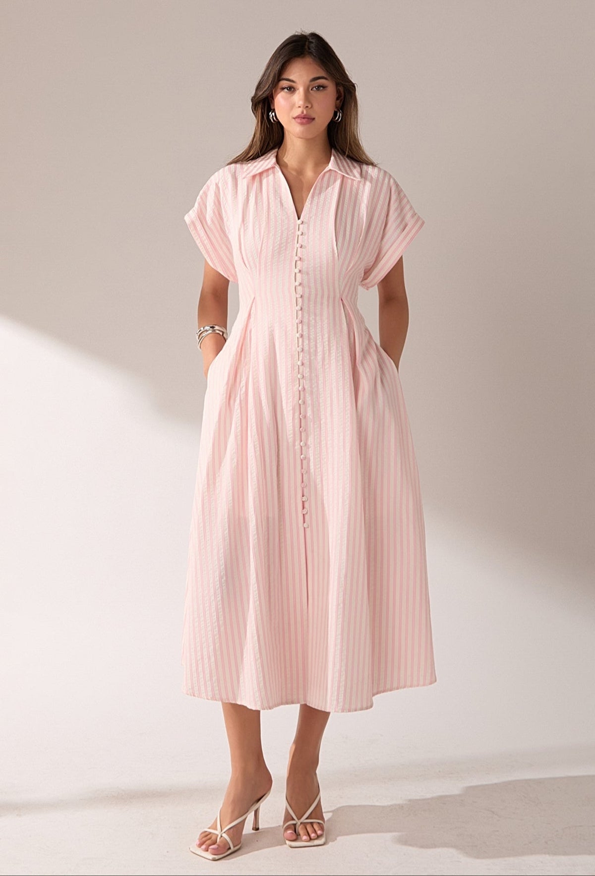 ENGLISH FACTORY - The Vivienne Stripe Dress - DRESSES available at Objectrare