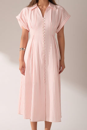 ENGLISH FACTORY - The Vivienne Stripe Dress - DRESSES available at Objectrare