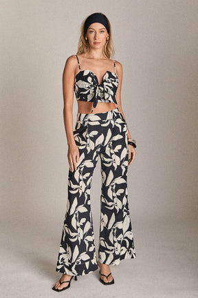ENGLISH FACTORY - Bow Detail Printed Crop Top - TOPS available at Objectrare
