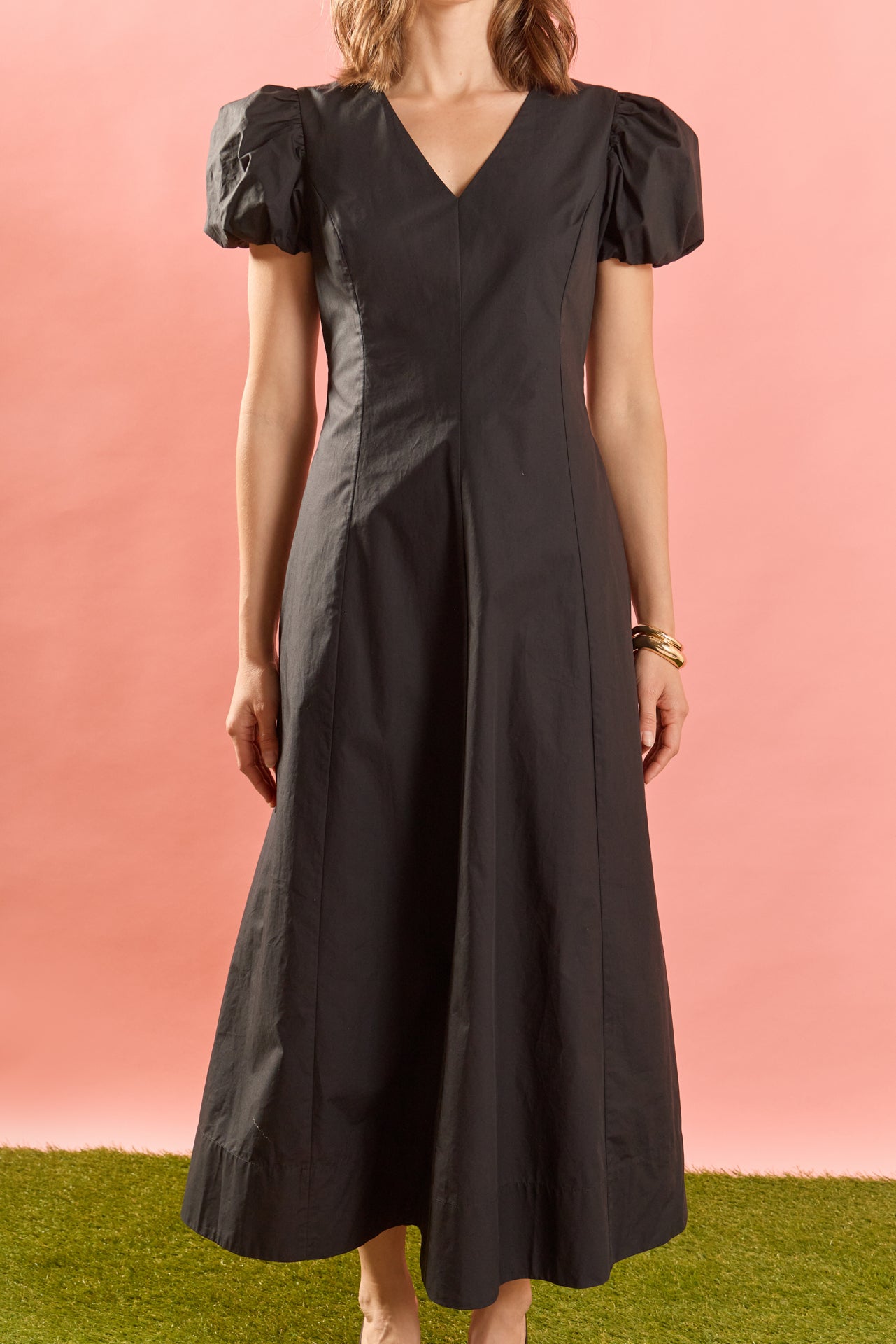 ENGLISH FACTORY - Deep V Neck Midi Dress - DRESSES available at Objectrare